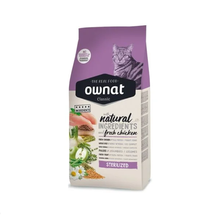 Ownat Classic Sterilized Xira Trofi ga Steiromenes Gtes me Kotopoulo 15kg